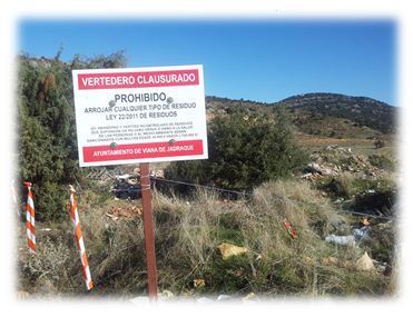 Nueva señalización en la escombrera