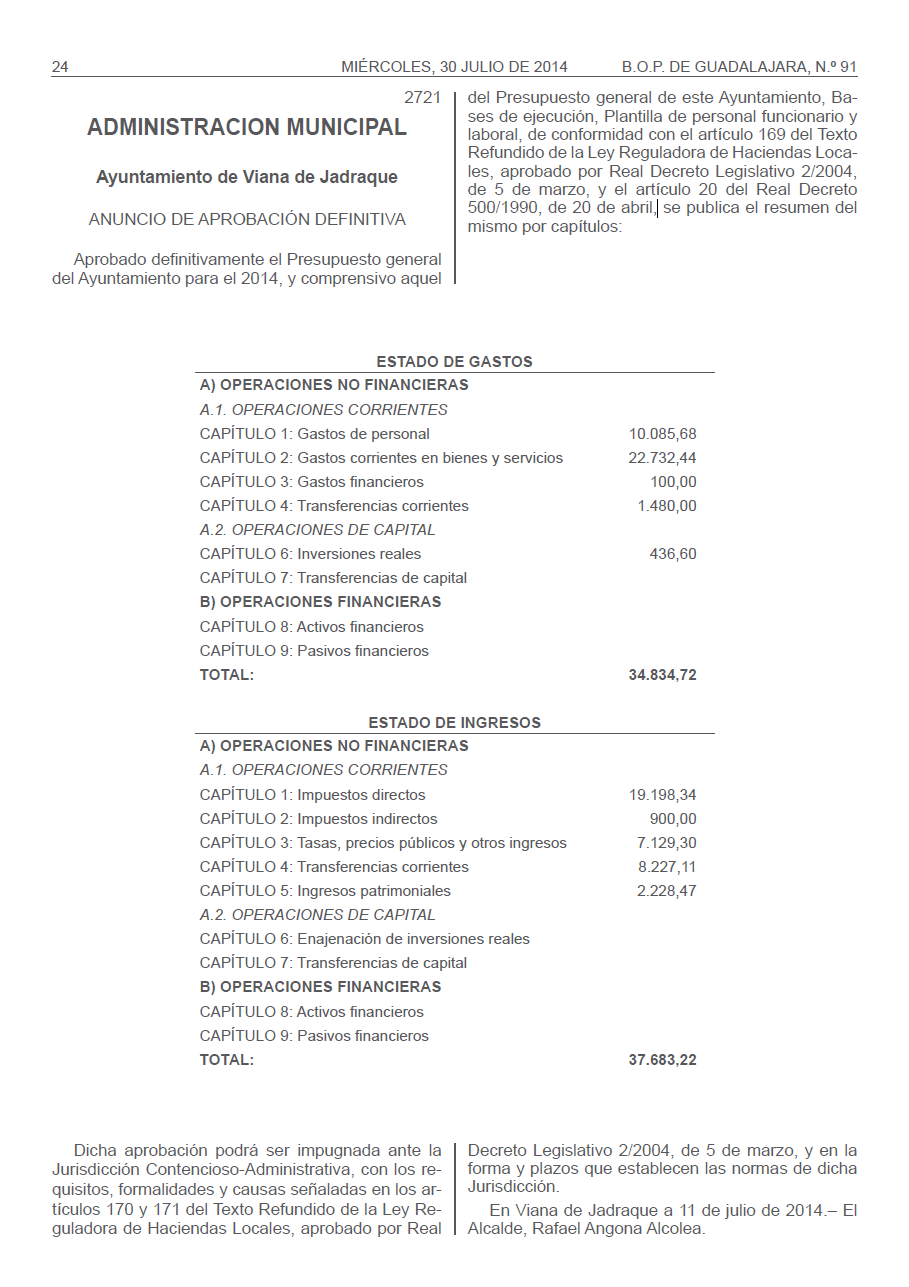Presupuesto Municipal 2014