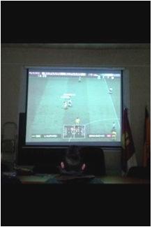 Proyector con videojuegos